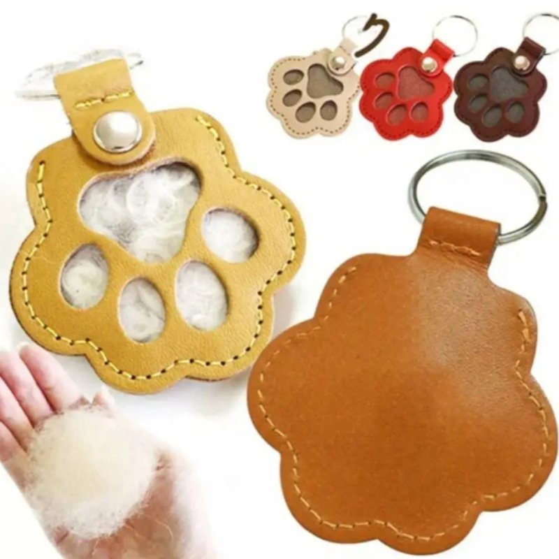New Pet Hair Storage Bag, Dog Paw Keychain Pendant, Cat and Dog Hair Storage Keychain - Image 4