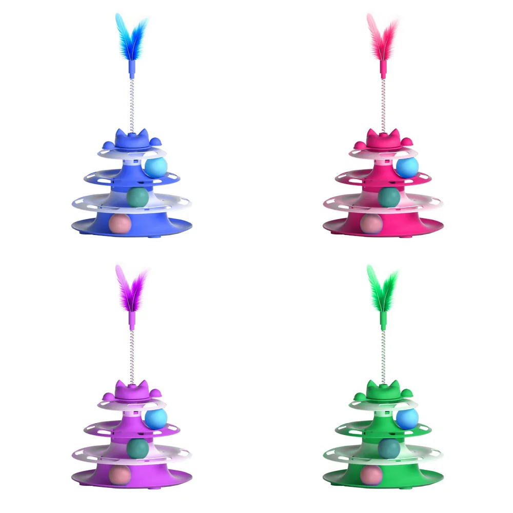 3-Tier Cat Toy Tower — Interactive Roller Ball Track - Image 6