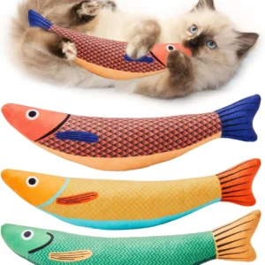 Catnip Fish Plush Toys — Soft Chew Toys for Indoor Cats