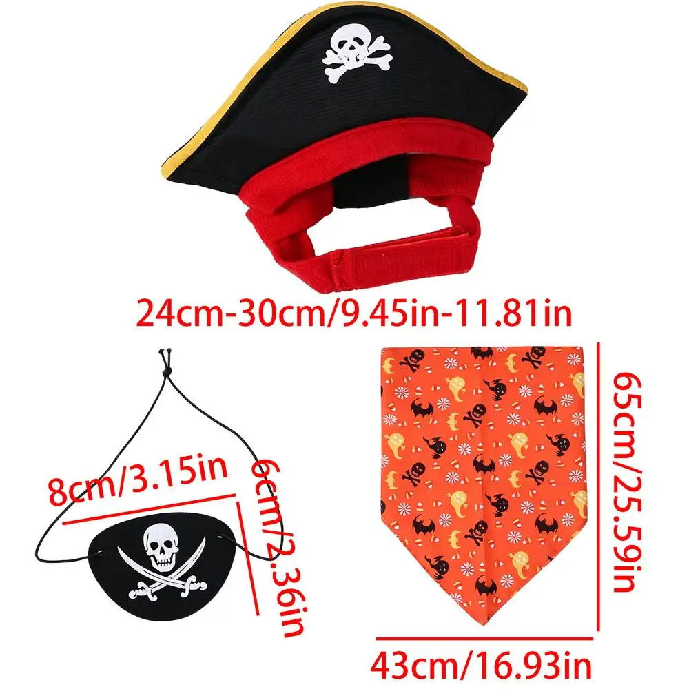 Cat Pirate Costume – Hat, Eye Patch & Scarf Set - Image 7