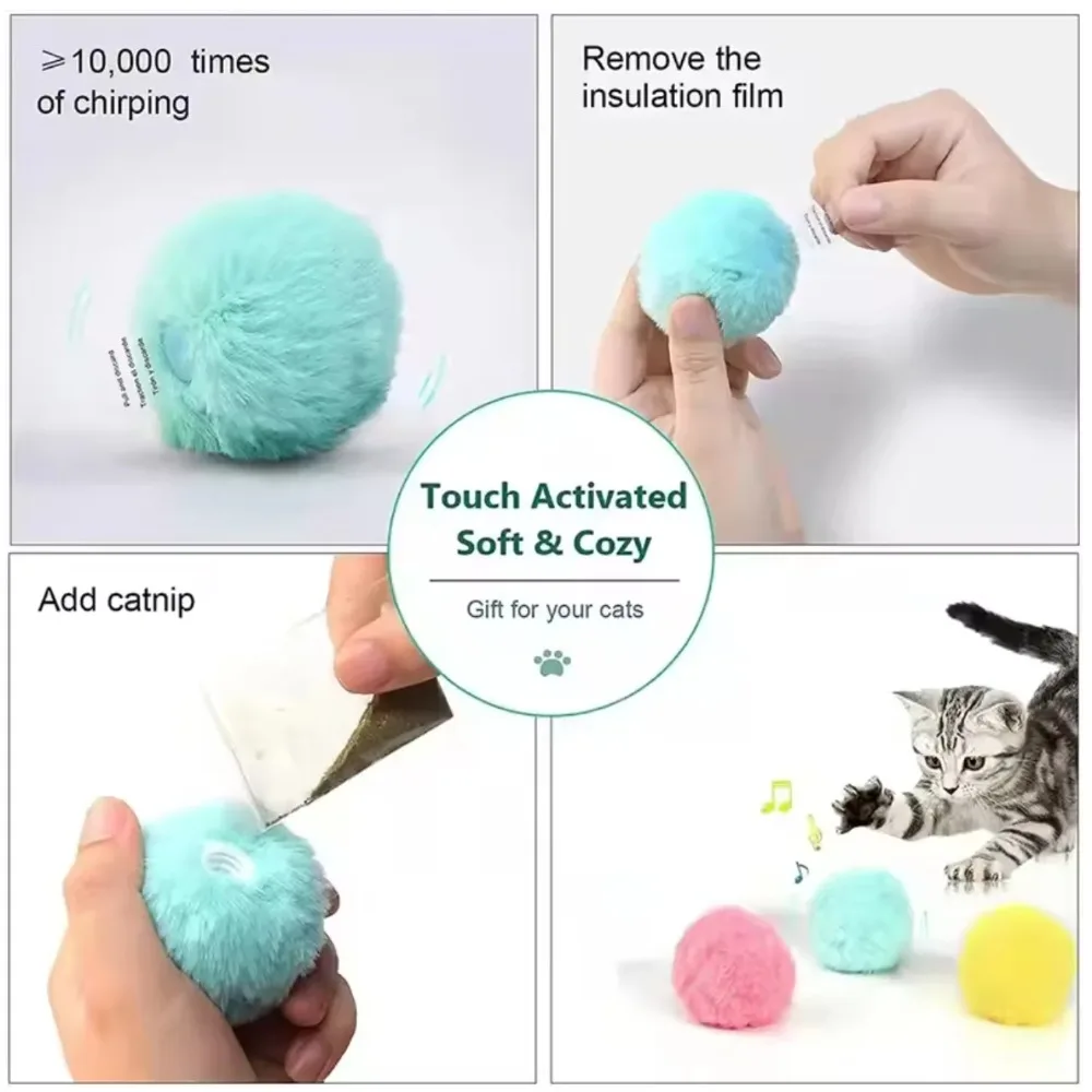 Interactive Electric Cat Ball — Smart Rolling Toy with Catnip & Sound - Image 5