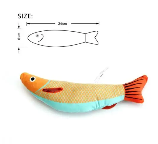 Catnip Fish Plush Toys — Soft Chew Toys for Indoor Cats - Image 7