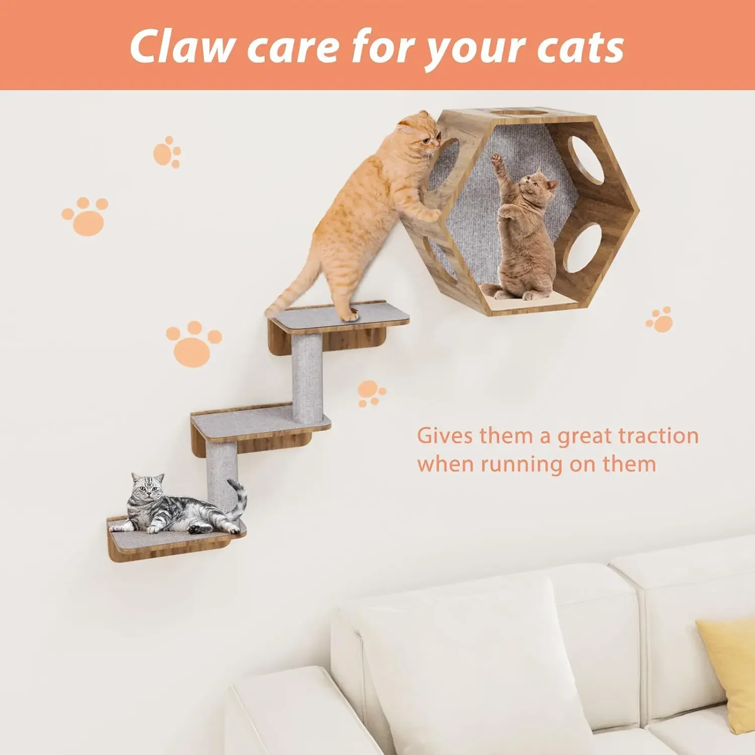 Cat Scratching Mat — Self-Adhesive Trimmable Sofa Protector - Image 2