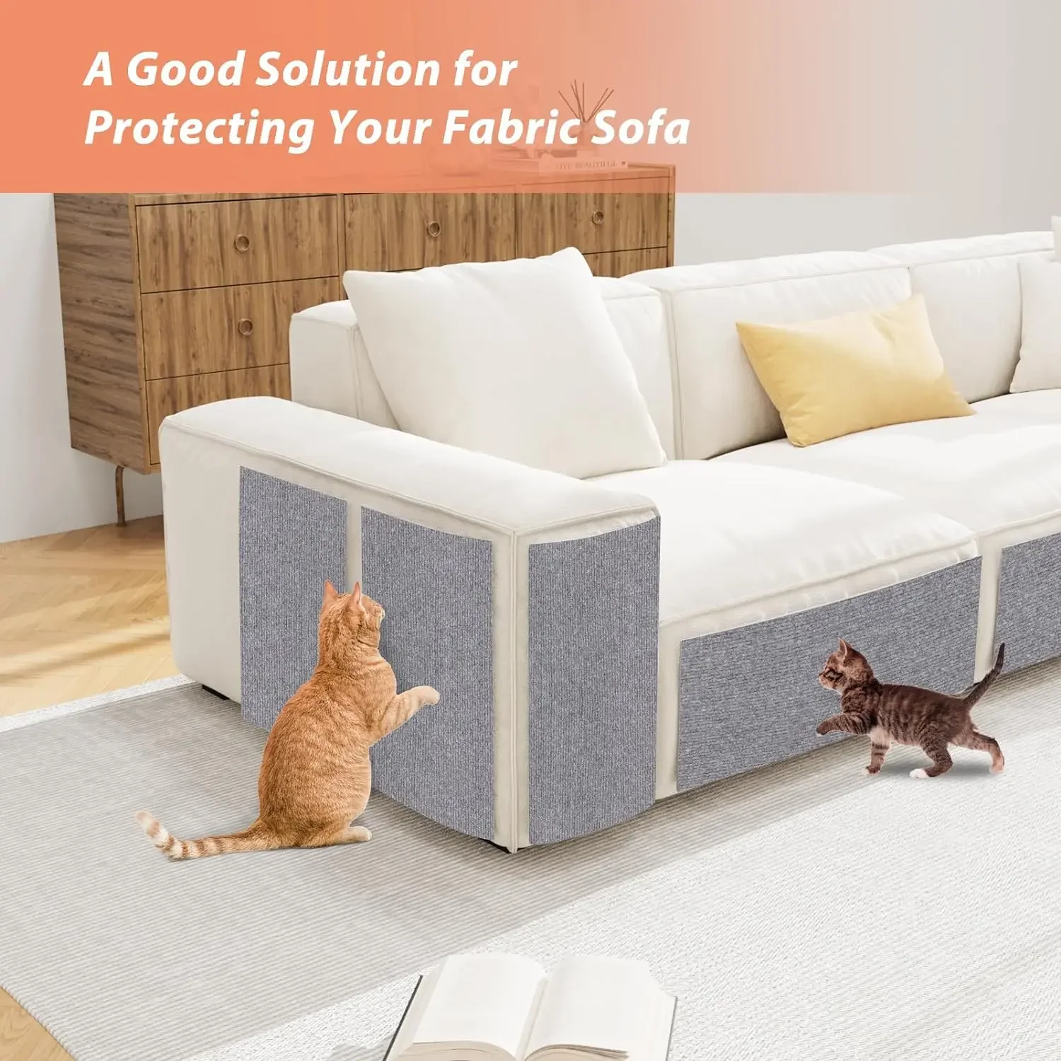 Cat Scratching Mat — Self-Adhesive Trimmable Sofa Protector - Image 3