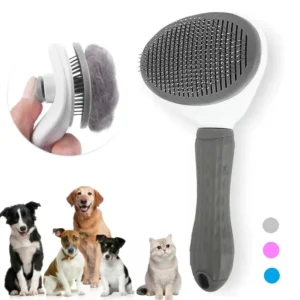 Self-Cleaning Cat & Dog Brush — Deshedding Grooming Tool