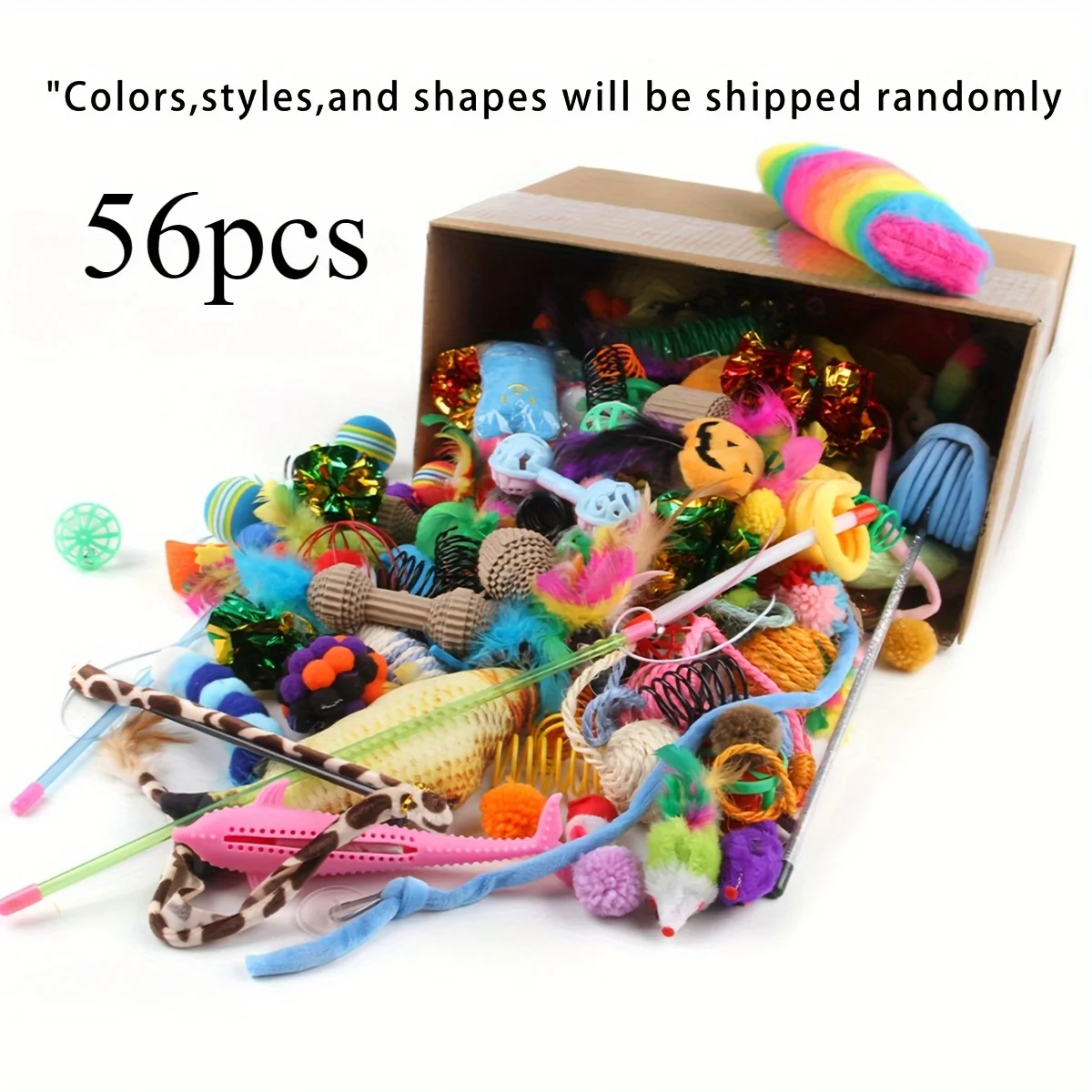 Cat Toy Variety Pack — 14/28/56 Pcs Interactive Kitten Toys - Image 8