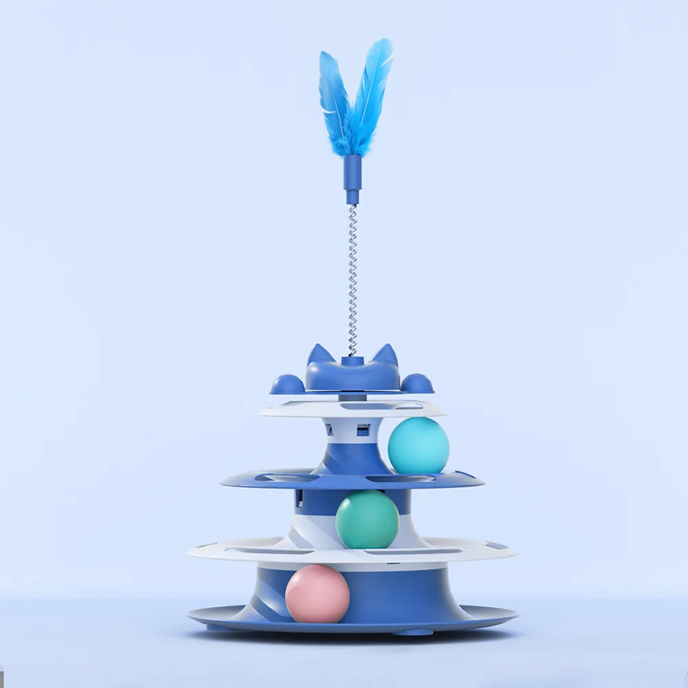 Interactive Cat Toy Set — Tower, Teaser Wand & Balls - Image 7