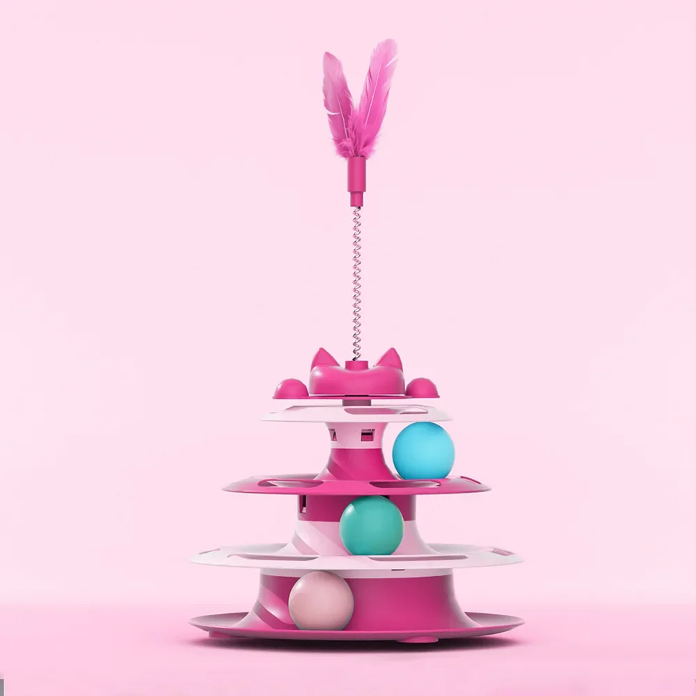3-Tier Cat Toy Tower — Interactive Roller Ball Track - Image 5