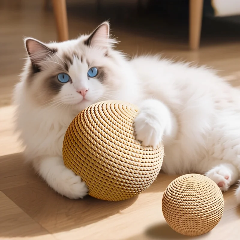 Large Sisal Cat Ball — Interactive Scratcher Toy for Indoor Cats - Image 2