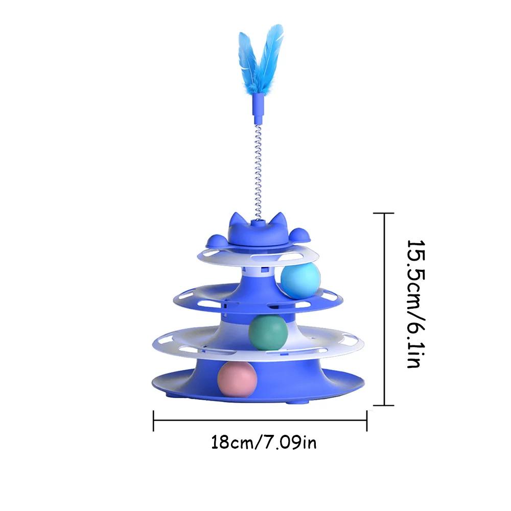 Interactive Cat Toy Set — Tower, Teaser Wand & Balls - Image 6