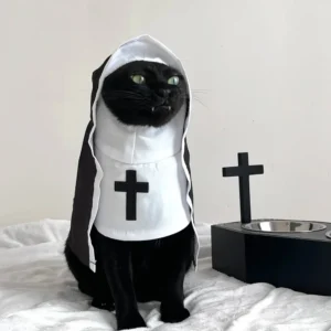 Cat Ghost Costume – Funny Ghost Cloak Cape for Cats