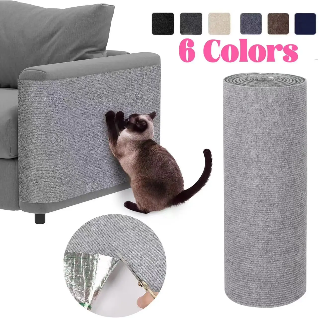 Cat Scratching Mat — Self-Adhesive Trimmable Sofa Protector