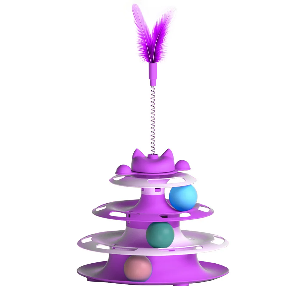 Interactive Cat Toy Set — Tower, Teaser Wand & Balls - Image 4