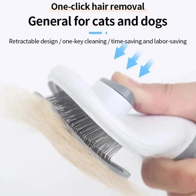 Self-Cleaning Cat & Dog Brush — Deshedding Grooming Tool - Image 2