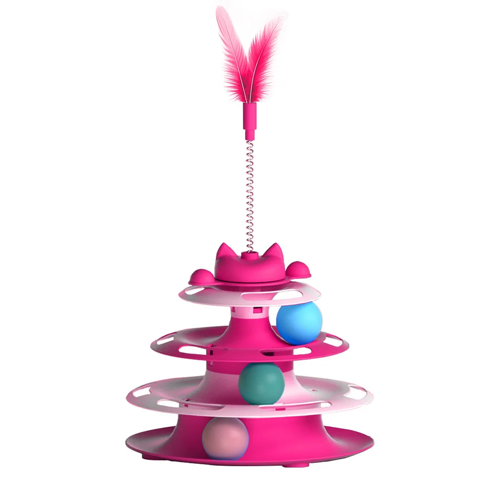 Interactive Cat Toy Set — Tower, Teaser Wand & Balls - Image 2