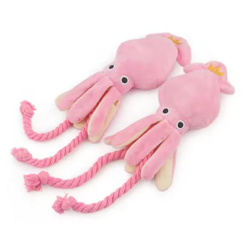 Cotton Rope Octopus Chew Toy with Squeaker for Cats & Dogs - Image 4