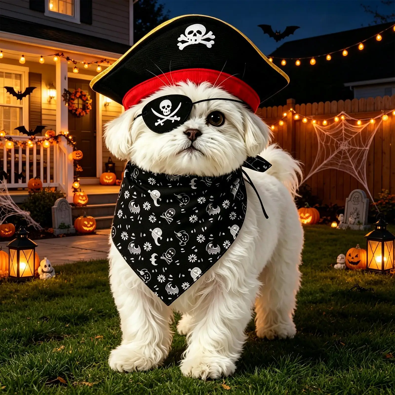 Cat Pirate Costume – Hat, Eye Patch & Scarf Set - Image 3