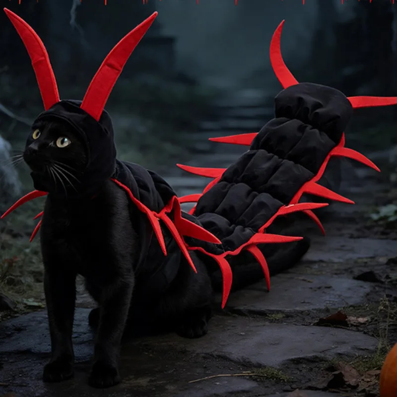 Pumpkin Hoodie for Cats & Dogs – Halloween Pet Hoodie - Image 2