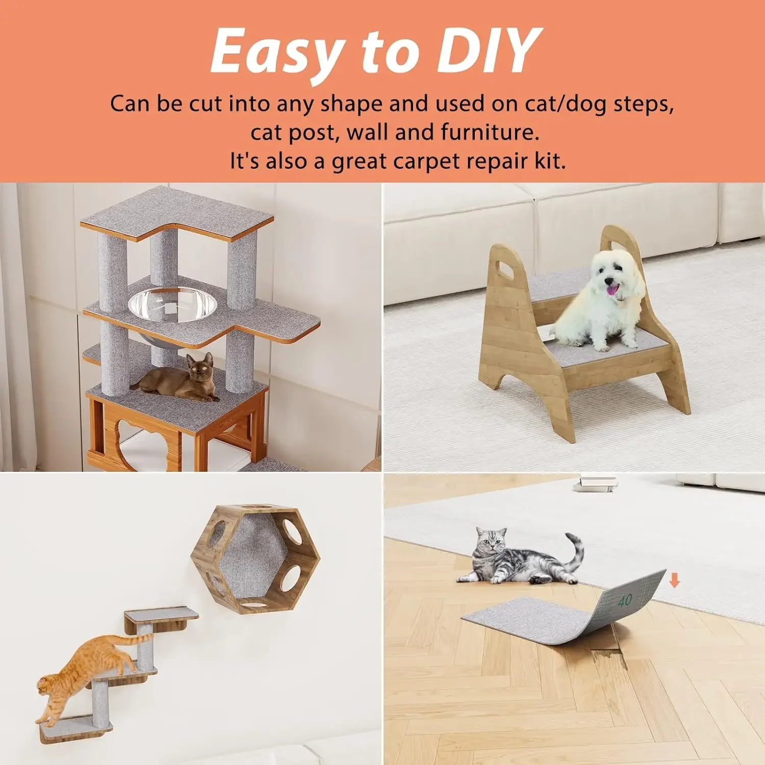 Cat Scratching Mat — Self-Adhesive Trimmable Sofa Protector - Image 4