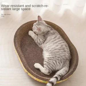 Cat Scratcher Lounge — Oval Cardboard Bed