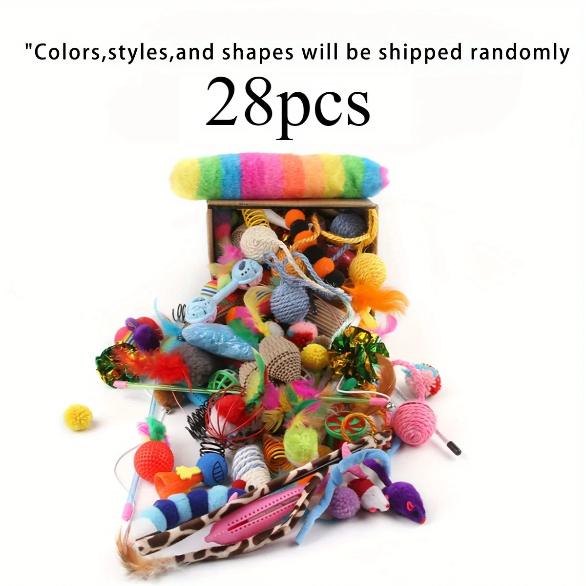 Cat Toy Variety Pack — 14/28/56 Pcs Interactive Kitten Toys - Image 9