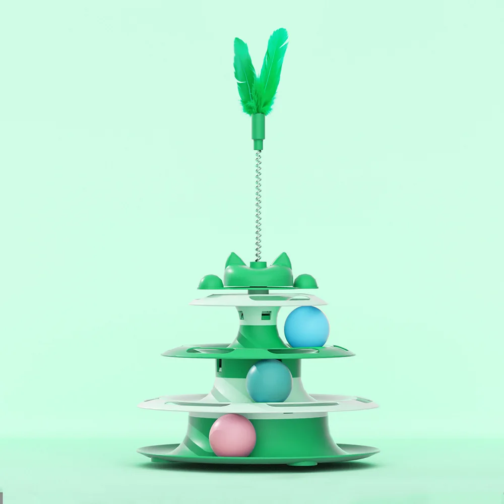 Interactive Cat Toy Set — Tower, Teaser Wand & Balls - Image 9