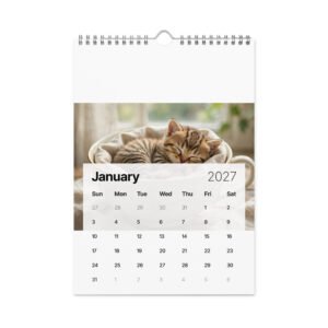 WildTwins Cat Calendar 2027 — Wall Calendar